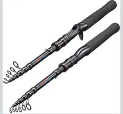 コンパクト収納 振出式 釣り竿 ロッド 1.8m★