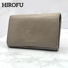 極美品 HIROFU ヒロフ センプレ 二つ折り財布 グレー系 - メルカリ