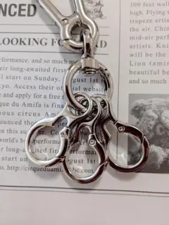 アメカジ　シルバーカラビナ　キーリング　ビンテージ　アクセサリ　シンプル　メンズ