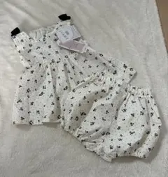 【新品タグ付】バースデイ　セットアップ　花柄　90cm