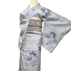 A68愛華 洗える着物 訪問着絽 手縫い仕立て 花柄 誂えポリエステル