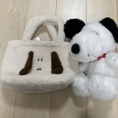 スヌーピー　ファーバック　ぬいぐるみ