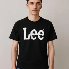 美品　Lee ブラック ロゴTシャツ　Lサイズ