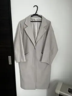 オーバーサイズ ロングコート ライトグレー コート