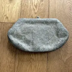 【アンティーク】シルバー スカラップパターン ビーズパーティーバッグ　クラッチ