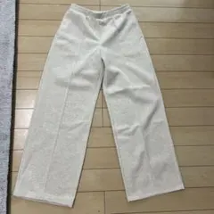 【新品未使用】UNIQLO:Cスウェットストレートパンツ 丈長め Lサイズ