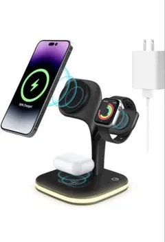 ワイヤレス充電器 3in1 Mag-Safe充電 折りたたみ式