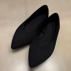 GU ウォッシャブルニットフラットシューズ 23.5cm ブラックのサムネイル