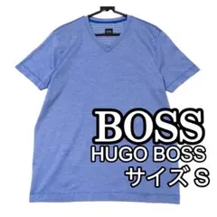 ヒューゴボス　HUGOBOSS　VネックＴシャツ　細かいストライプ　サイズＳのサムネイル
