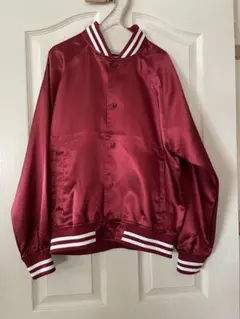 Mark Gonzales サテンジャケット バーガンディ