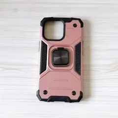iPhone 13 Pro 用 ケース リング付き 耐衝撃 アイフォン ピンク