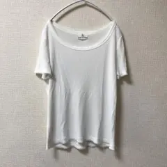 【KUMIKYOKU】クミキョク　 ホワイト Tシャツ 半袖　レーストリムのサムネイル