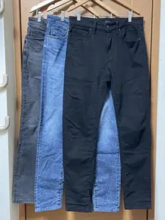 UNIQLO スリムパンツ 3本セット売り (W30L30)※裾上げ済