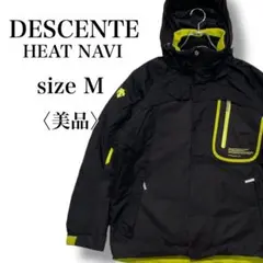 美品 デサント ヒートナビ スキーウェア スノーボードジャケット ブラック M