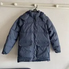 コロンビアダークブルー フード付き ダウンジャケット