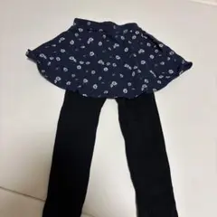 花柄フレアスカートとレギンスセット 90cm