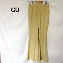 GU 팬츠 고무 웨스트 S 크림 옐로우 캐주얼 거친 허리 고무