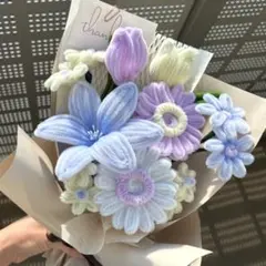 モールフラワー チャイラテ shop枯れないお花　紫　ラベンダーミルク　韓国花束