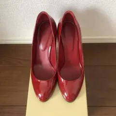 セルジオロッシ　赤色エナメルパンプスのサムネイル