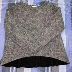 a.v.v standard 長袖ニットトップス グレー/ブラック