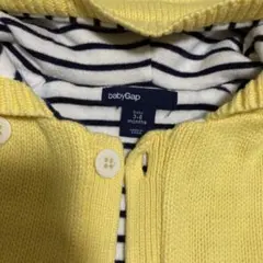 babyGap フード付きイエローカーディガン 3-6ヶ月
