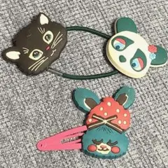 グラグラ パンダリン立体リボンヘアゴム JAMレトロガーリー 