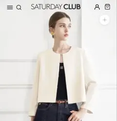 美品SATURDAYCLUBノーカラージャケットのサムネイル