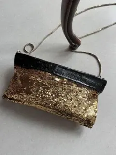 【ほぼ未使用】ケイトスペード2WAYクラッチショルダーバッグスパンコール保存袋付