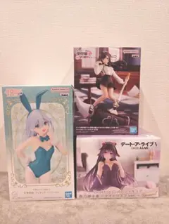 デートアライブ 甘神朝姫 アリナ・クローバー 受付嬢 フィギュア 3セット
