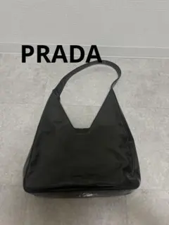 PRADA ENAMEL LEATHER ONE SHOULDER BAG