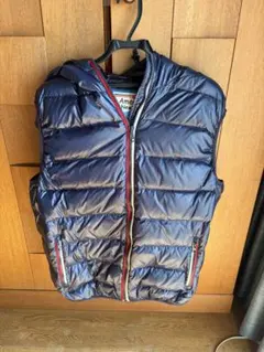 American New York フード付きダウンベスト ネイビー アバクロ