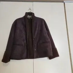 ダークブラウン フリースボアジャケット