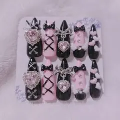 ❤︎現品❤︎地雷系量産型ピンク黒ゴテゴテ