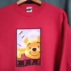 The Disney Store クマのプーさんスウェット M 赤海外製のサムネイル