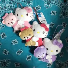 サンリオ　ハローキティ　カラフルベア　マスコット　ぬいぐるみ　コンプリート