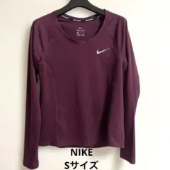 Nike DRI-FIT バーガンディ 長袖トップス S