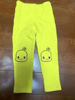 イエローパンツ 100cm アヒルプリント