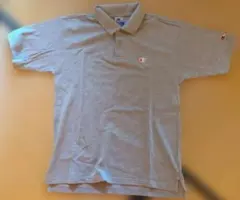 Champion グレー ポロシャツ Lサイズ