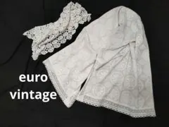 フランスアンティークレース テーブルクロス 刺繍 手編み レース ヴィンテージ