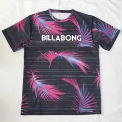 BILLABONG　ビラボン　ラッシュガード　半袖　Lサイズ　ボタニカル柄　黒