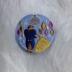 ディズニー 刺繍缶バッジ 美女と野獣