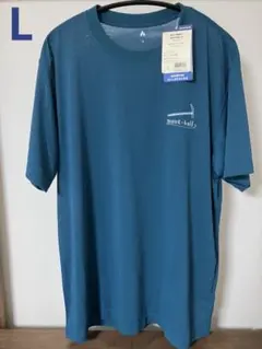 新品 mont-bell モンベル WIC.T 山の道具 Tシャツ L 青緑