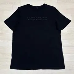 美品〕モンクレール グラデーションロゴ 黒ワッペン XL Tシャツ 5S655 