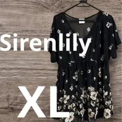 匿名配送✨Sirenlily 花柄 Vネック チュニック XL