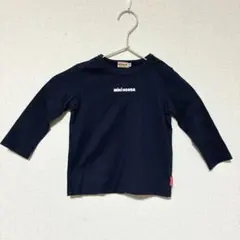 miki HOUSE✨良品　ベビー服　キッズTシャツ　ロゴT ネイビー　（90）