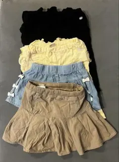 キッズ服 ボトムスセット 4点　petit main 110 ハーフパンツ