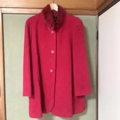 最終価格 クレッシェンドモア 長袖 ロングコート 赤系 美品 - メルカリ