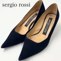 sergio rossi セルジオロッシ　ブラック　スエード パンプス　22㎝