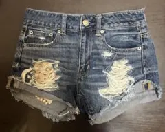 アメリカンイーグル　デニム　ショートパンツ　Sのサムネイル