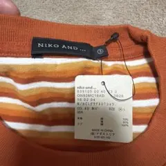 niko and… グラデーションTシャツ オレンジ Lサイズ 半袖 ニコアンド
